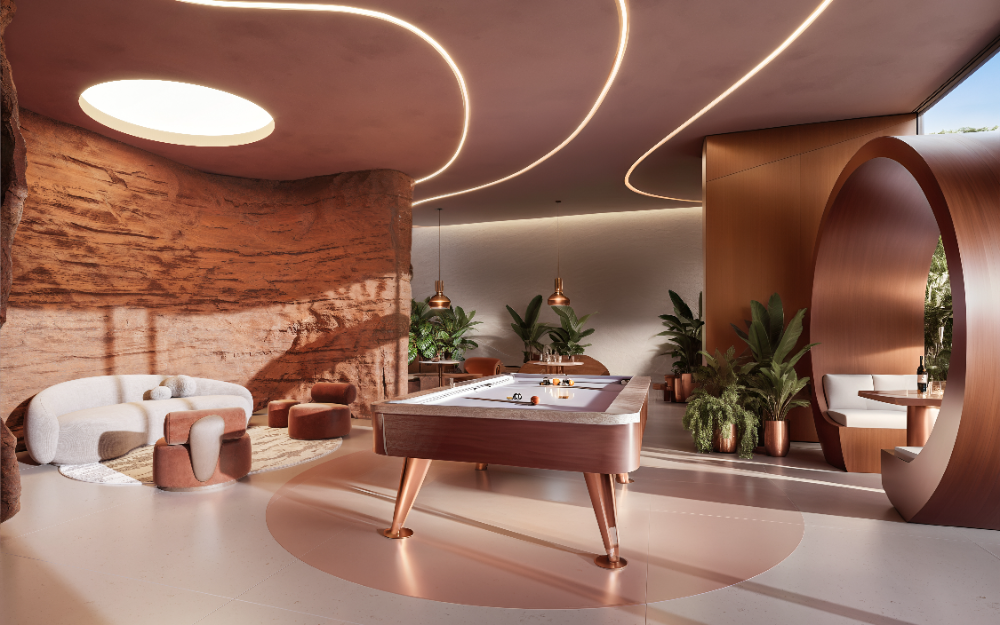 Wine bar y lounge del proyecto LUZ en Quito